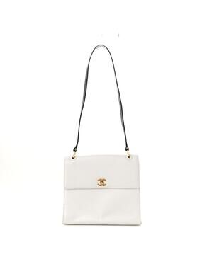 Chanel Calfskin Flap Shoulder Bag White #319975C10B